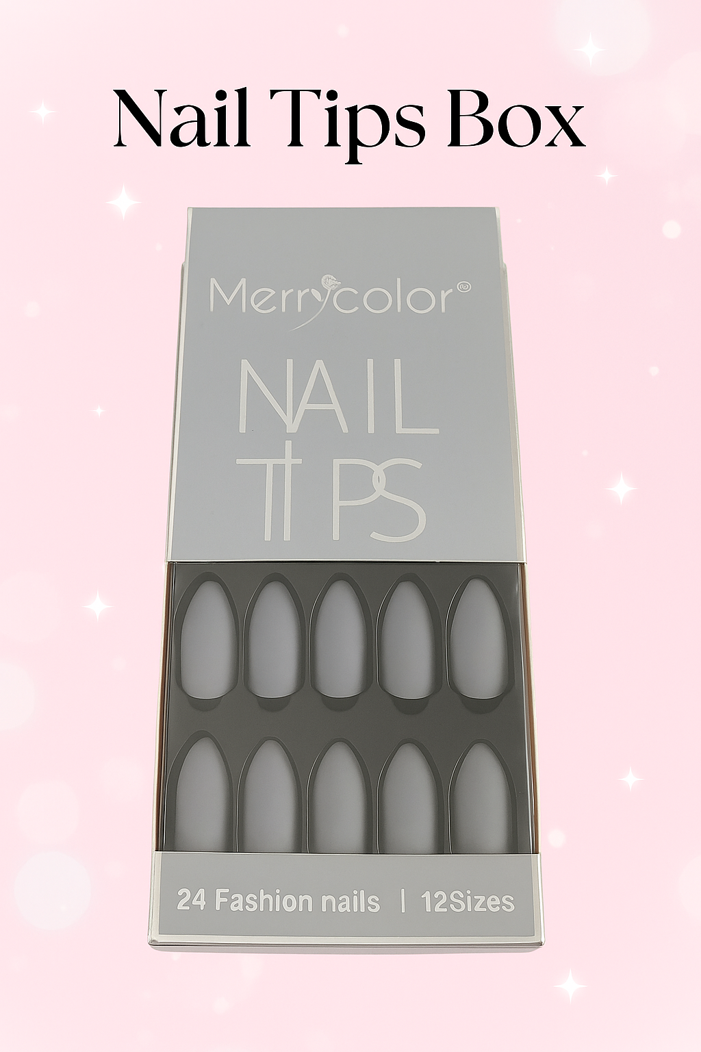 MerryColor® Nail Tips – 24pcs Fashion Nails in 12 Sizes