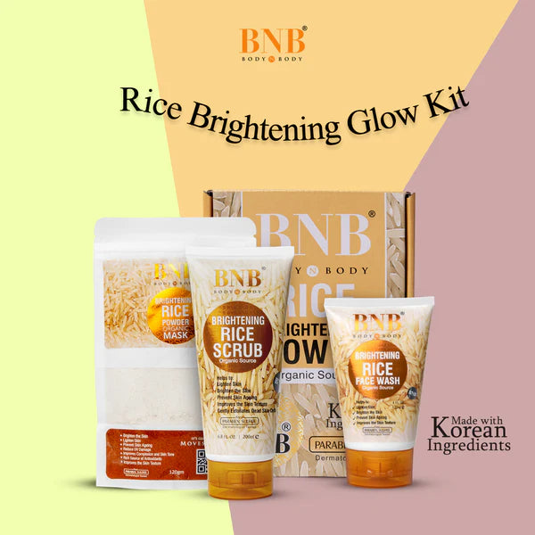 BNB rice brightening glow kit